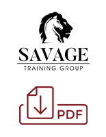Savage Training Group | Practical De-Escalation and Tactical Conduct© course flyer