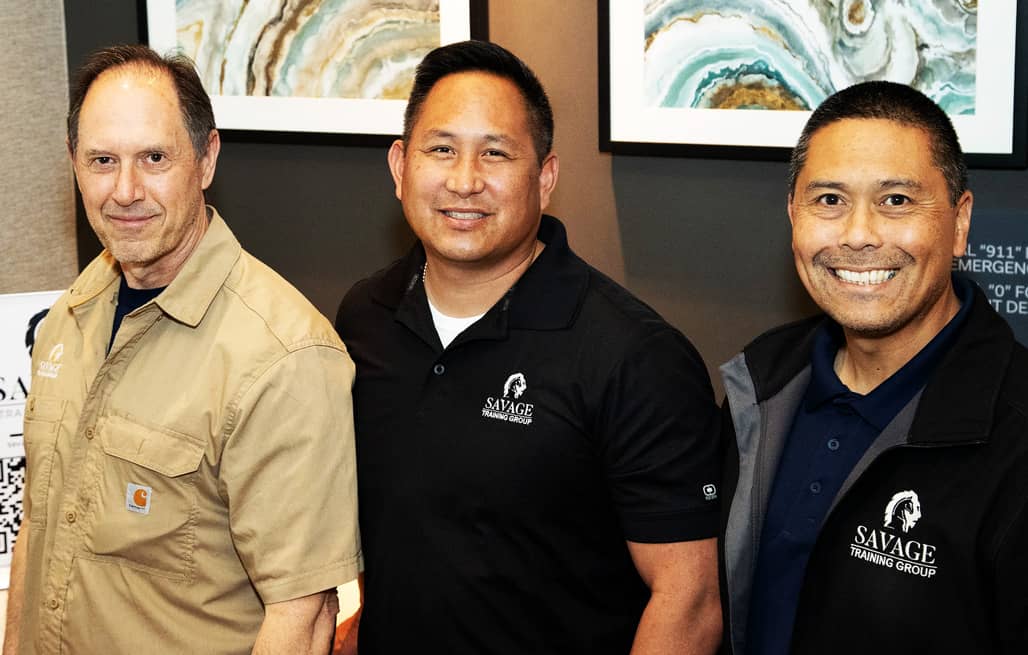 Savage Training Group | Field Training Officer Instructors Steve "Pappy" Papenfuhs, Eddie Chan and Dominic Gamboa